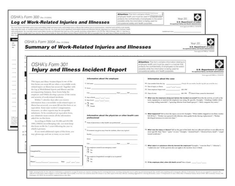 U.S. Compliance Preparing Your OSHA Logs An Overview